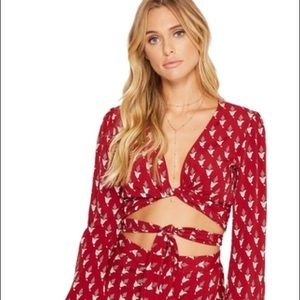 Flynn Skye wrap it up skirt flaming tulips medium